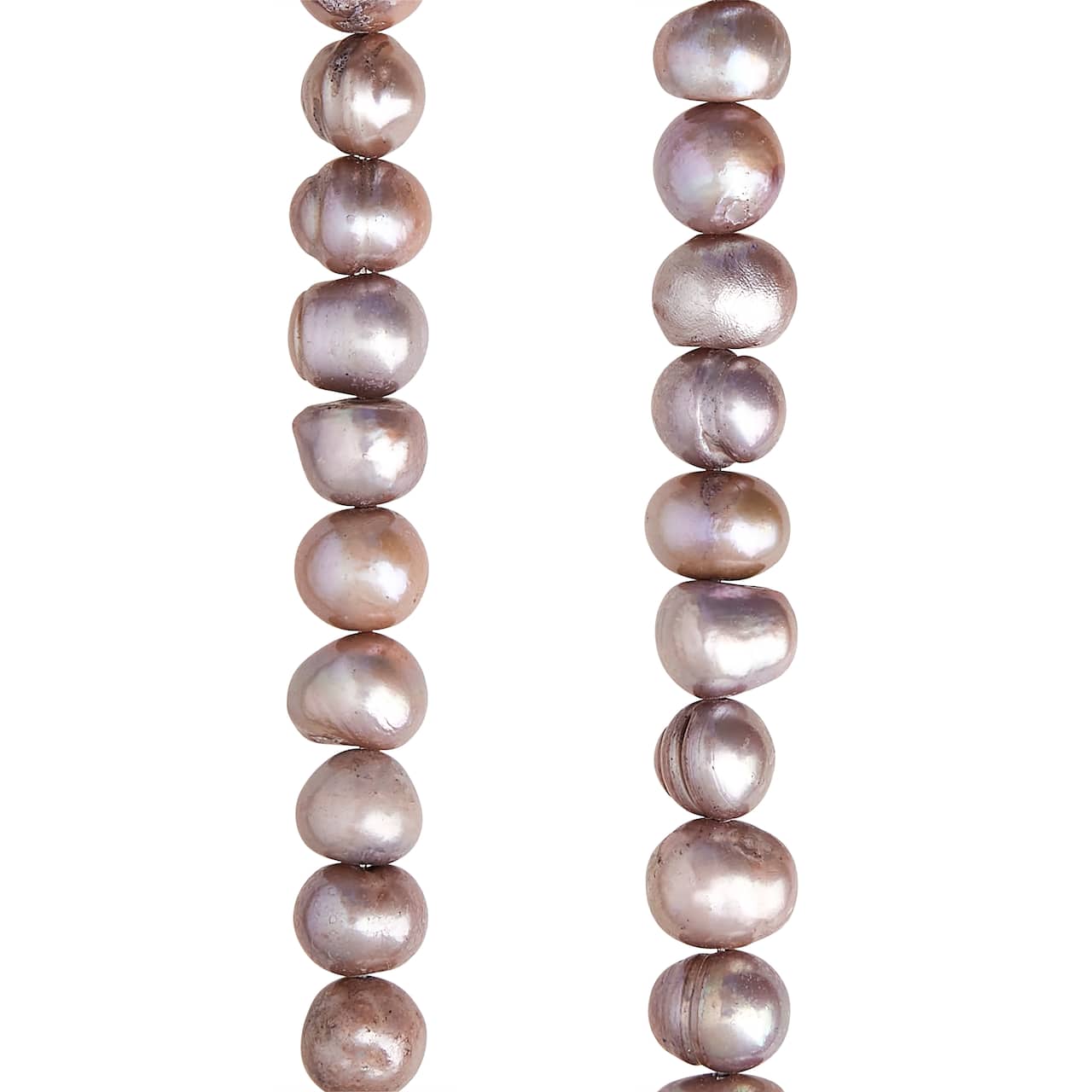 12 Pack: Dark Gray Pearl Potato Beads, 8mm by Bead Landing™